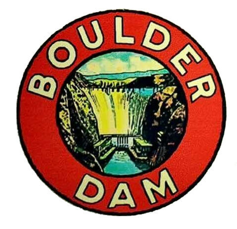 (image for) Boulder Dam Vintage Vacation Stickers